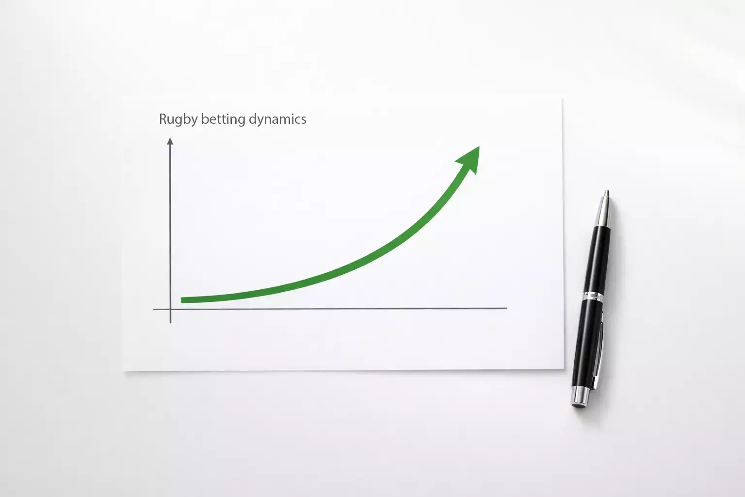 Graphique simple montrant une courbe ascendante de progression