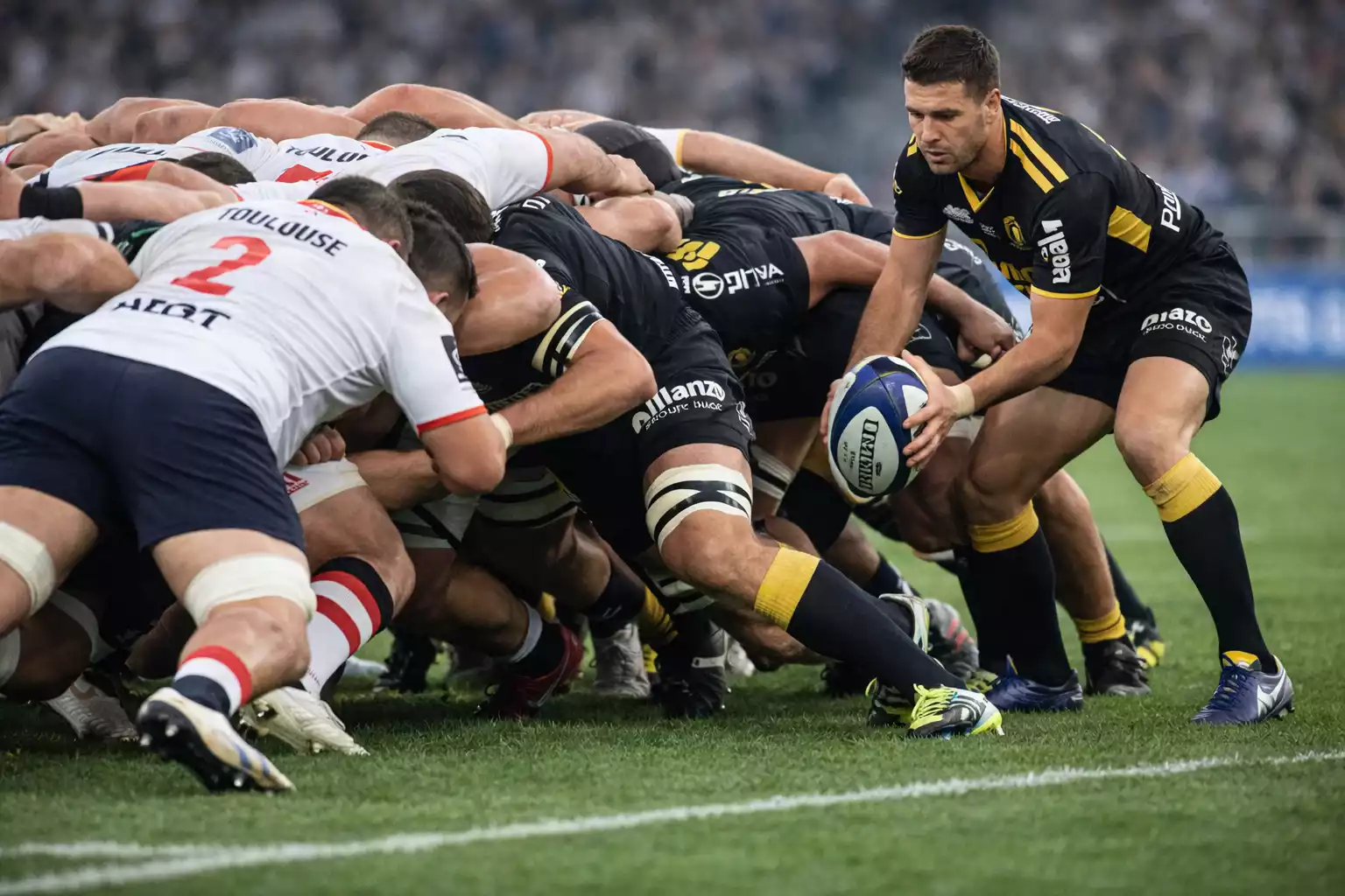 Mêlée de rugby professionnelle en Top 14